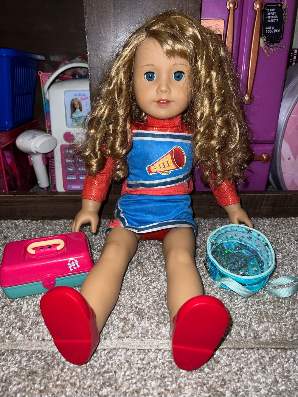 2017 American Girl with Curly hair and accessories